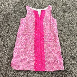 Lilly Pulitzer Pink and White Kids Casual Dress